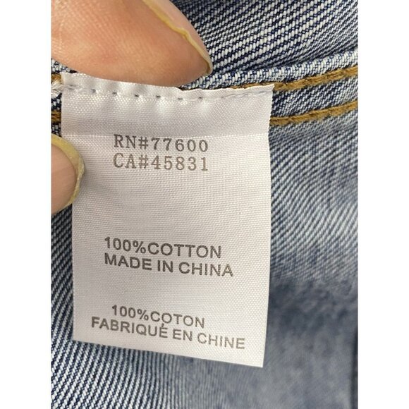 Free People x Sandrine Rose Button Up Denim Jacket Womens Size Small NEW - Picture 7 of 9